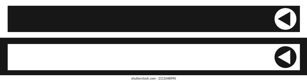 Web, print button, banner, plaque, rectangle, horizontal bar design element for your text message