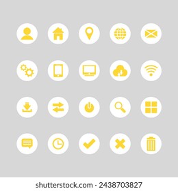 Ilustración vectorial de iconos de perfil y web para empresas