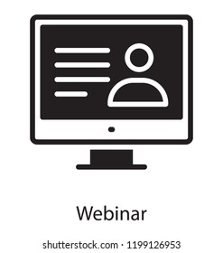 Web profile inside the system known as  webinar