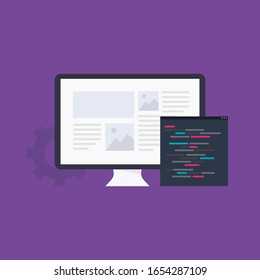 Web Programation Flat Vector Design 