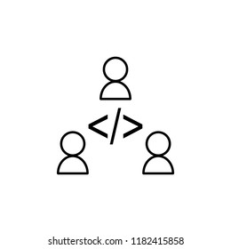 web programmers icon. Element of online and web for mobile concept and web apps icon. Thin line icon for website design and development, app development. Premium icon