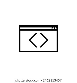 Web Programming, Application Editing Digital Code flat vector icon. Simple solid symbol isolated on white background. Web Programming, Code sign design template for web and mobile UI element
