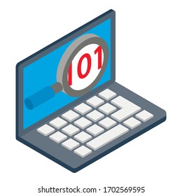 Web programming icon. Isometric illustration of web programming vector icon for web