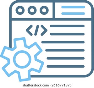 Web Programming Line Two Colour Icon