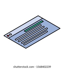 web programming process on white background vector illustration design