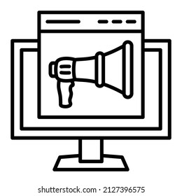 Icono vectorial de promoción Web. Se puede usar para imprimir, móviles y aplicaciones web.