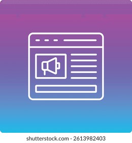 Web Promotion vector icon. Can be used for printing, mobile and web applications.