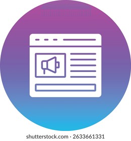 Web Promotion vector icon. Can be used for printing, mobile and web applications.