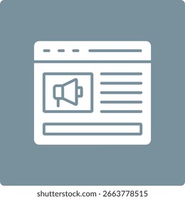 Icono del Vector de la promoción del Web. Se puede utilizar para aplicaciones de impresión, móviles y de Web.