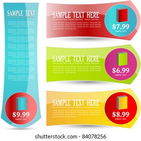 web promotional banner vector set