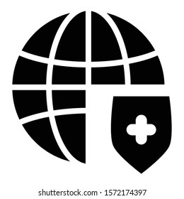 web protection icon glyph vector design