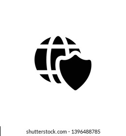 web protection, web security  icon vector illustration