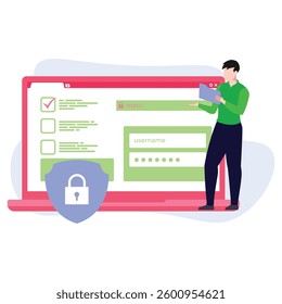 Web protection Vector Illustration Which can easily modify or edit

