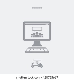 Web protest flat icon