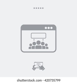 Web protest flat icon