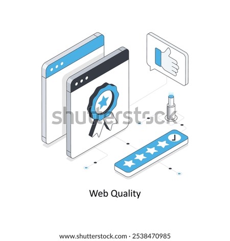 Web Quality isometric stock illustration Eps 10 File