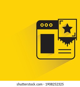 web ranking drop shadow on yellow background