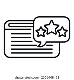 Web ranking icon outline vector. Best rank. Winner award