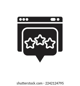 Web Rating Filled Icon Vector 