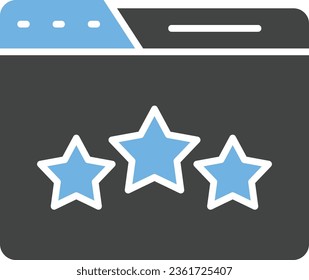 Web Rating Icon image. Suitable for mobile application.