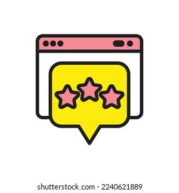 Web Rating Icon Vector Illustration