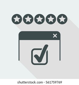 Web rating - Long shadow flat icon