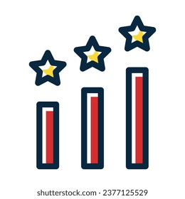 Web Rating Vector Thick Line Filled Dark Colors Icons For Personal And Commercial Use.

