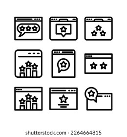 web ratings icon or logo isolated sign symbol vector illustration - high quality black style vector icons
