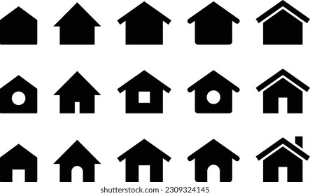 Conjunto de iconos para el hogar preparado para Web