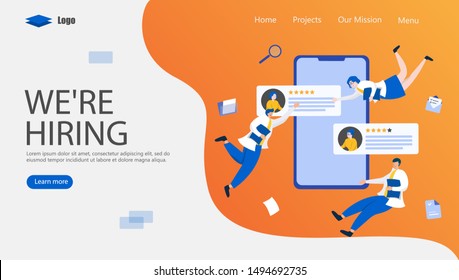 Web Recruit Resources Vector Illustration Concept, Suitable for web landing page, ui, mobile app, editorial design, flyer, banner, and other related occasion
