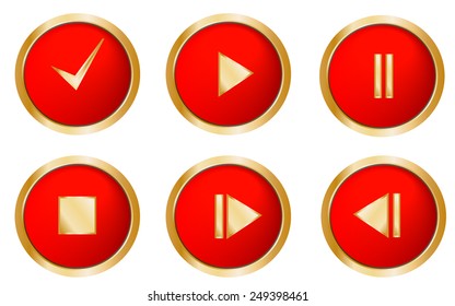 Web red buttons