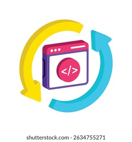Web Refactoring Vector style icon. Eps 10 file