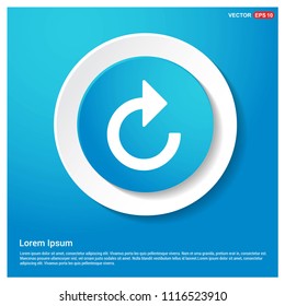 Web refresh icon Abstract Blue Web Sticker Button - Free vector icon