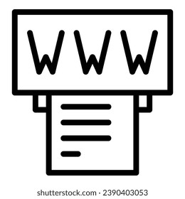 Web register icon outline vector. New login. Internet paper