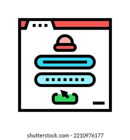 web registration color icon vector. web registration sign. isolated symbol illustration