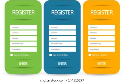 Web Registration Form Set