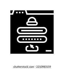 vector de icono de glifo de registro web. signo de registro web. ilustración de símbolo aislado