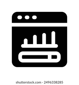 web report icon. vector glyph icon for your website, mobile, presentation, and logo design.