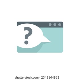 Web request icon flat vector. Online information. Screen file isolated