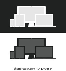 Web Responsive  mobile tablet Mockup 