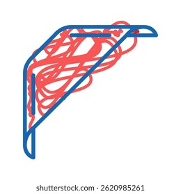 web ribbon banner design doodle icon sketch vector. web ribbon banner design sign. isolated symbol illustration