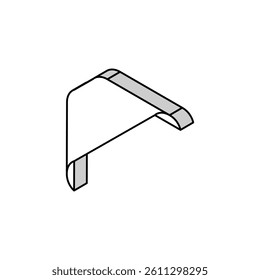 web ribbon banner design isometric icon vector. web ribbon banner design sign. isolated symbol illustration