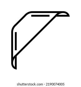 vector de icono de línea de diseño de banner de la cinta web. signo de diseño de banner de la cinta web. símbolo de contorno aislado ilustración negra