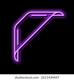 web ribbon banner design neon light sign vector. web ribbon banner design illustration