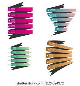 Web ribbon Modern creative element infographic,data timeline,template,element.diagram.chart data.workflow.marketing.processes option.isolated on white background.vector
