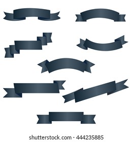 Web Ribbons Set, Vector Illustration