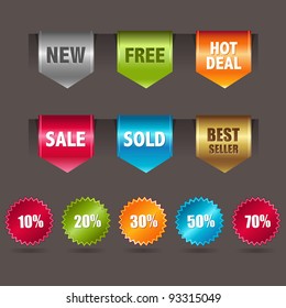 Web Ribbons, Vector Illustration