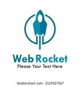 Web rocket logo template illustration
