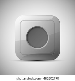 web round button for website or app. Vector eps10.
