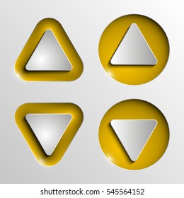 web round button for website or app. Isolated bell sign with border, reflection and shadow on background. Vector eps10.